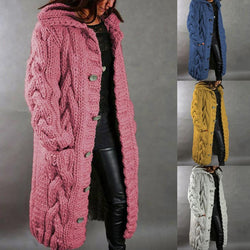 10 colors knit long cardigan sweater with pockets winter duster outerwear