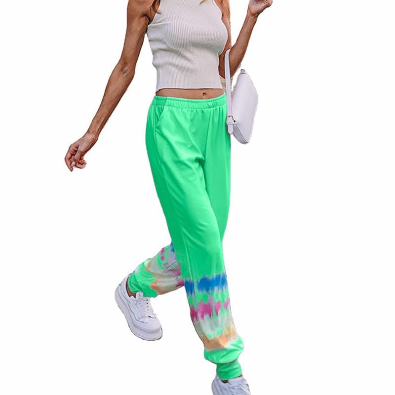 Women's candy color jogger pants elastic waist sweatpants for spring/summer
