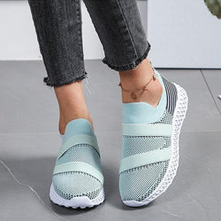 Women's fly knit stretchy slip on sneakers lightweight comfy walking
