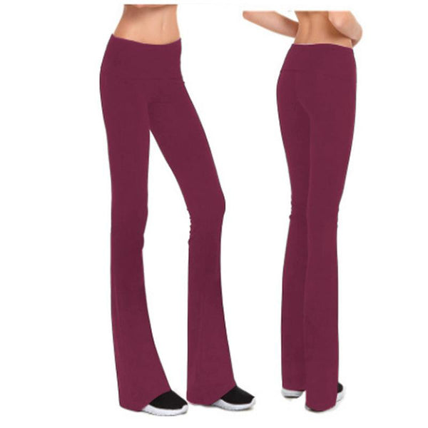 Women's mid rise  bootcut slim fit flare yoga pants