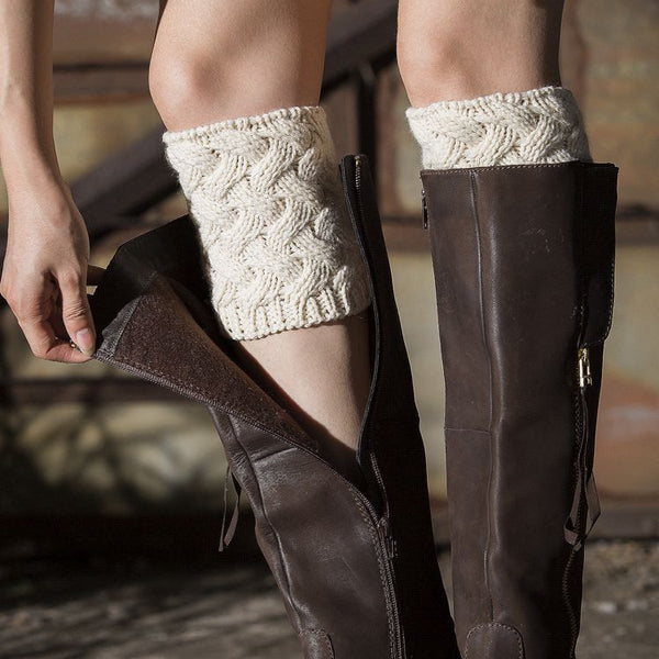 Women's crochet knit boots cuff | Short boots socks leg warmers socks