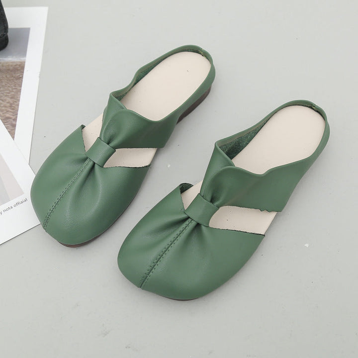 Women's cute closed toe slides soft comfy walking sandals