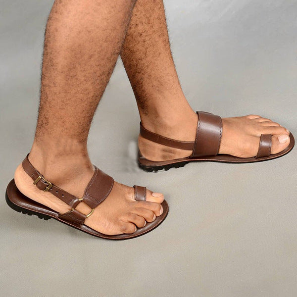 Men's toe ring arch support backstrap sandals casual slip on sandals