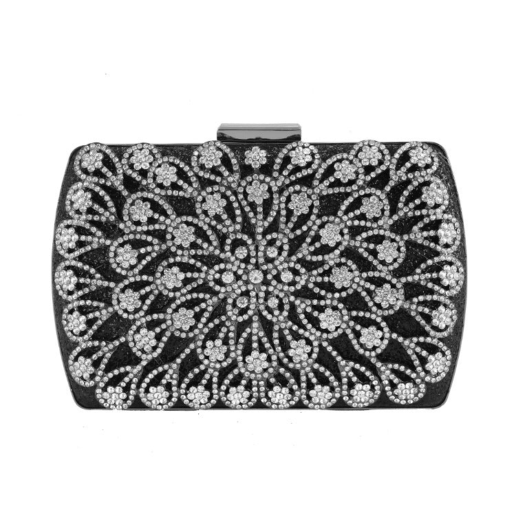 Lady's elegant crystal wedding party prom evening bag cluth Banquet gown handbag with strap