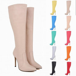 Women's slim fit stilettos high heel knee high boots