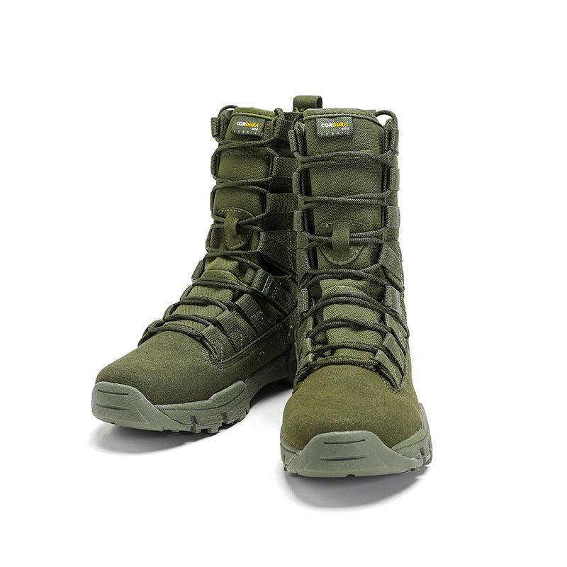 Men's mid calf tactical boots high cut combat boots desert boots