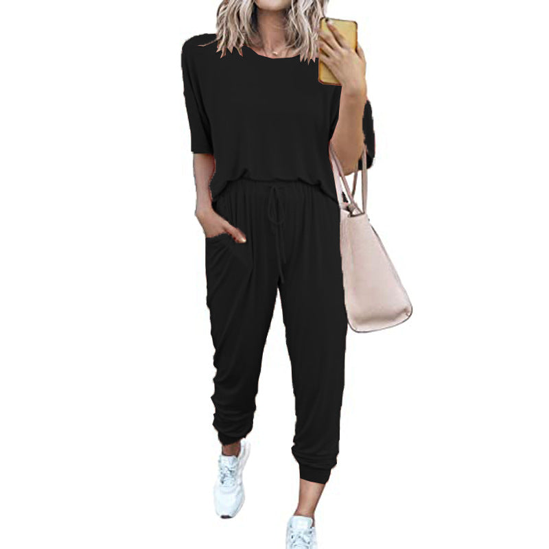 Women's summer shorts tops & sweatpants 2 pieces sweatsuits | Sports fitness tracksuits activewear