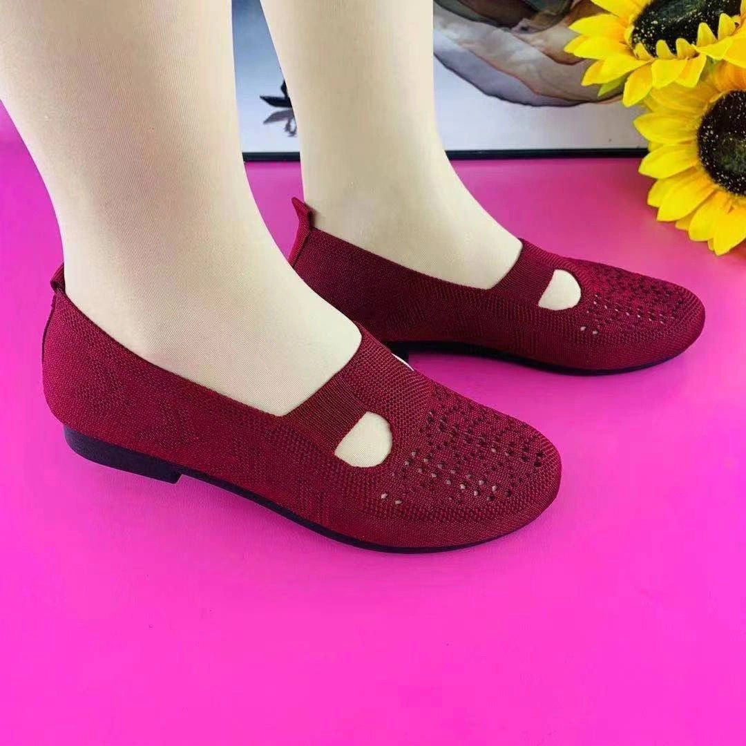 Granny's flyknit loafers Knitted marry jane shoes spring summer comfort shoes