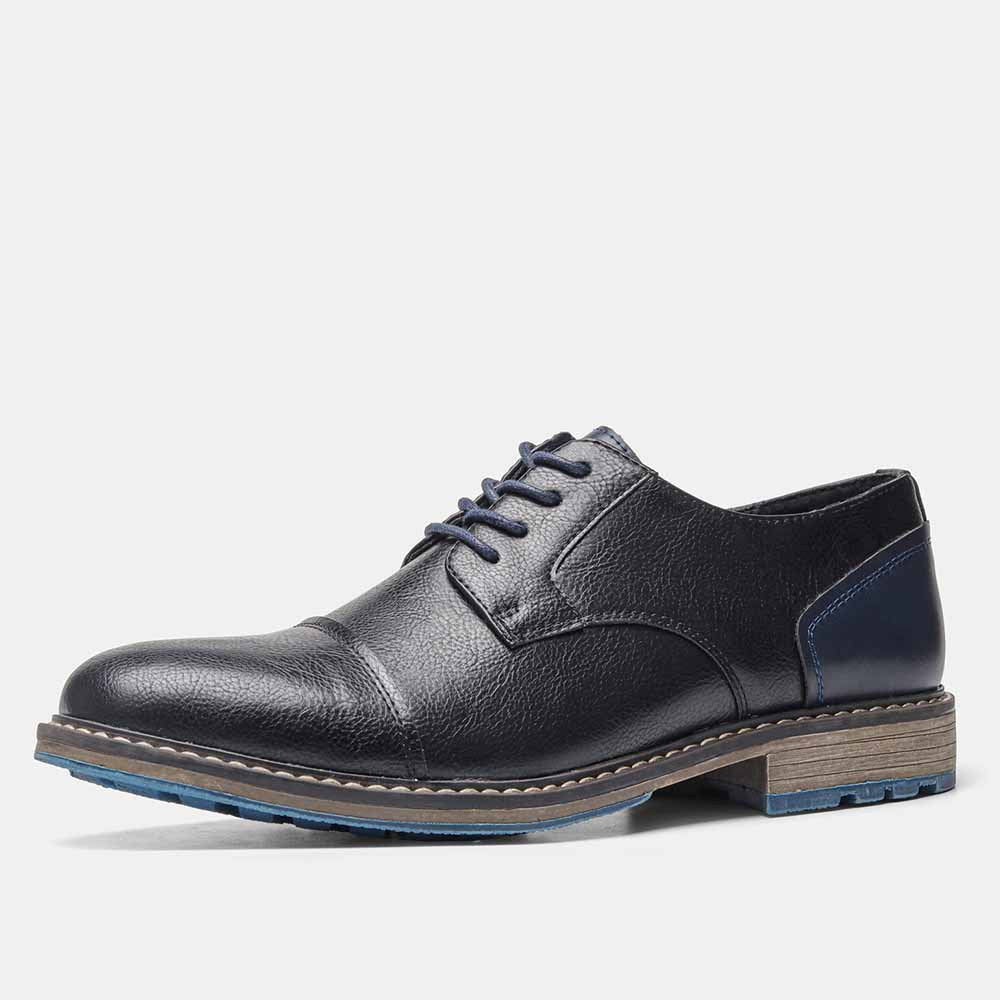 Men's formal business oxfords shoes Retro lace-up loafers
