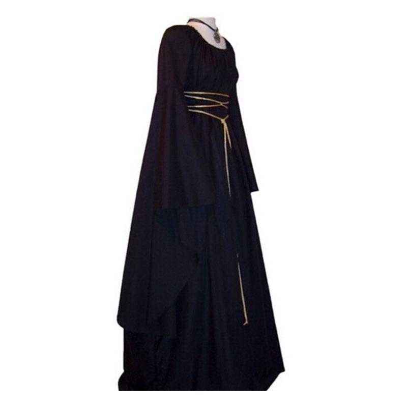 Medieval Trumpet Sleeves Maxi Dress | Women's Court Dress for Halloween