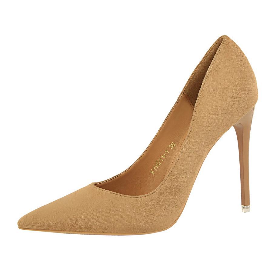 Women's suede high heels sexy pumps