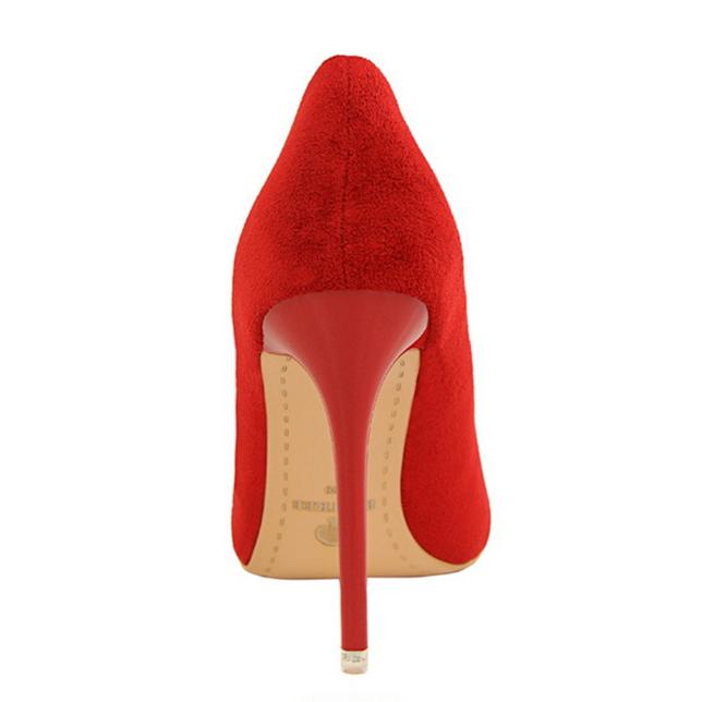 Women's suede high heels sexy pumps