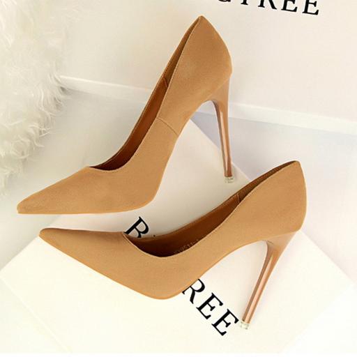 Women's suede high heels sexy pumps