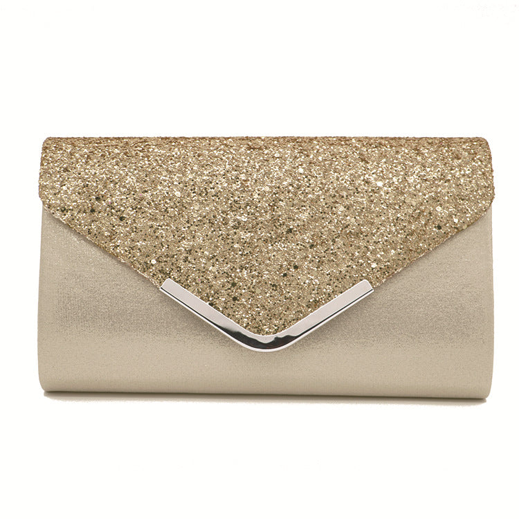 Lady's elegant rhinestone envelope hangbag evening bag Wedding party cosmetic purse clutch with strap
