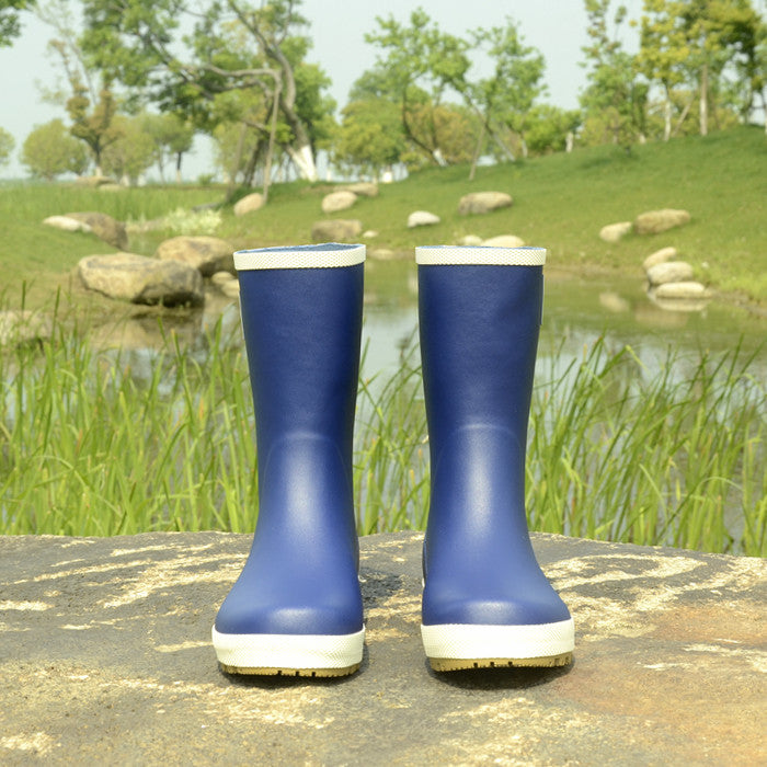 Anti-slip rubber rain boots mid calf outdoor waterproof shoes
