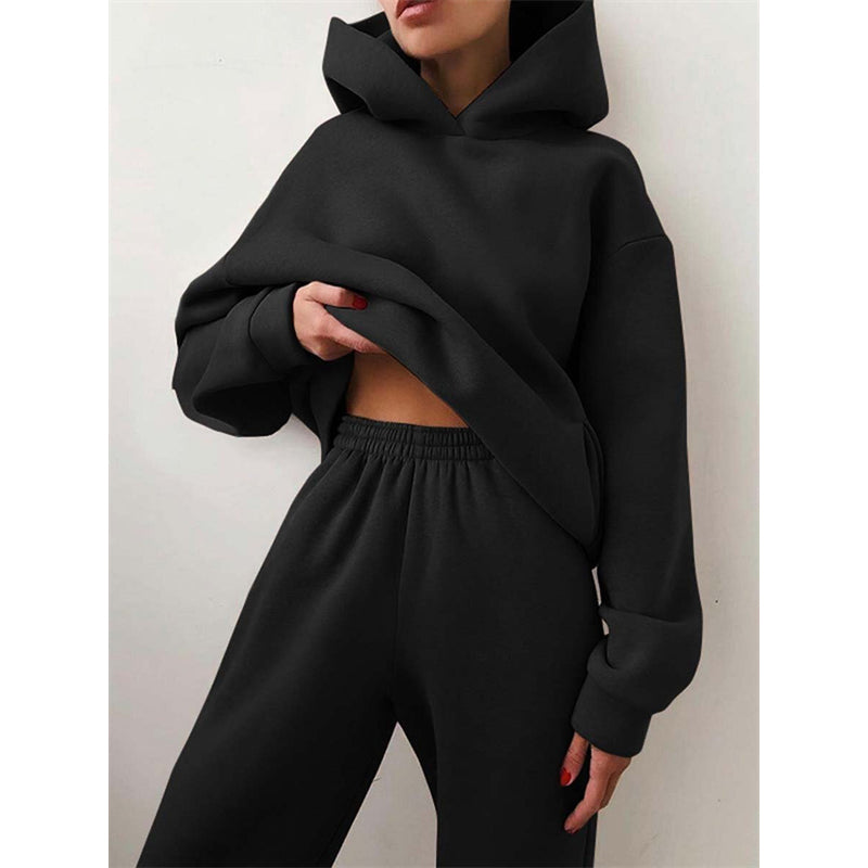 Women's hoodie & long sweatpants 2 pieces tracksuits fall winter outfits