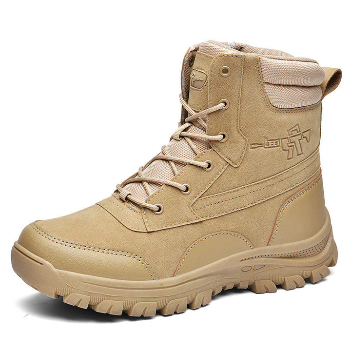 Men's high cut hiking boots cace-up tactical boots