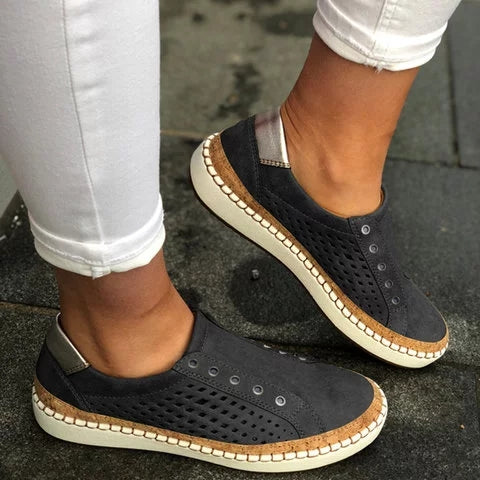 Women Casual Summer Slip On Hollow Out Sneakers - fashionshoeshouse