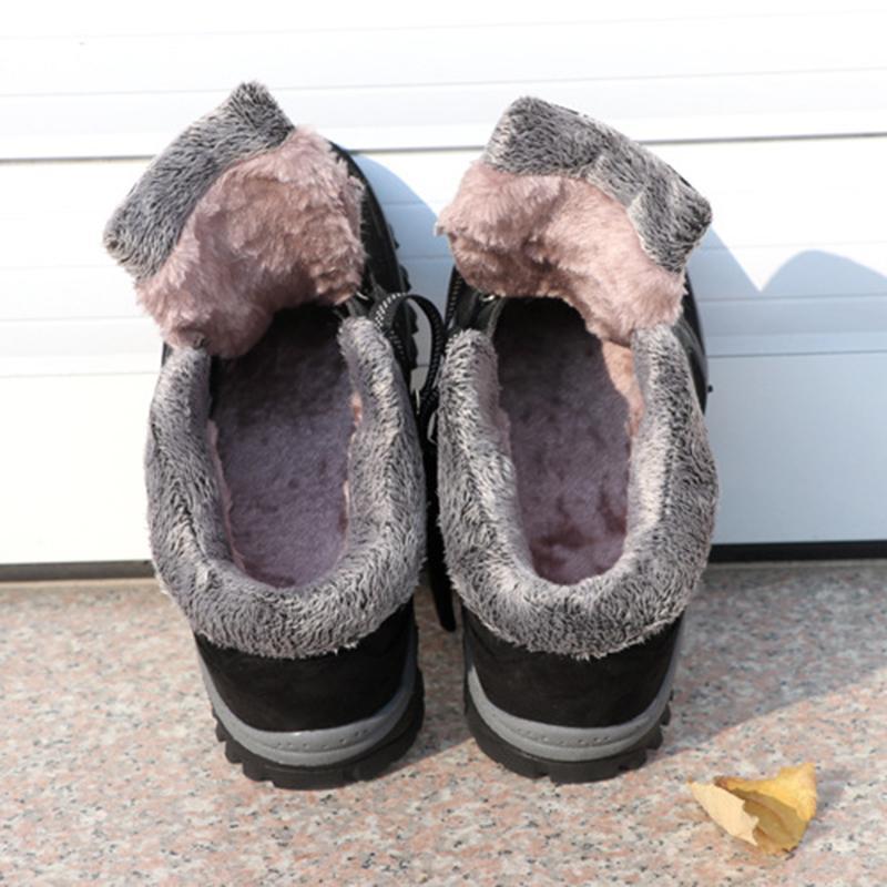 Comfortalbe Antiskid Fur Lining Low Heel Ankle Boots For Women - fashionshoeshouse