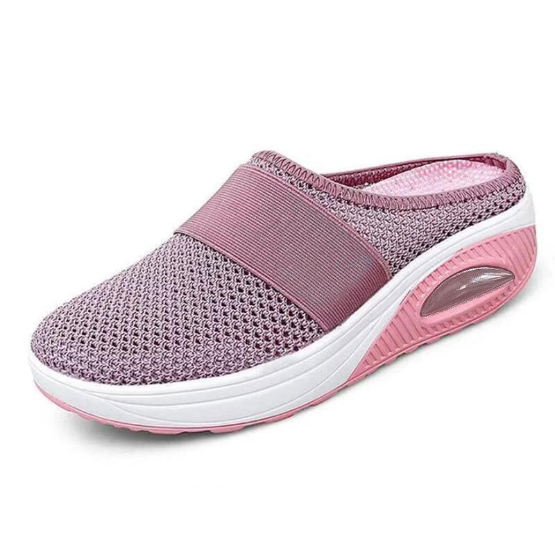 Women's hollow closed toe slip on casual shoes