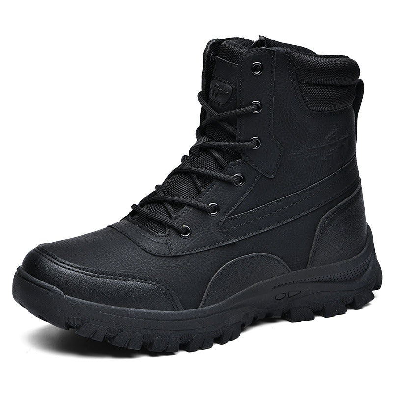 Men's high cut hiking boots cace-up tactical boots