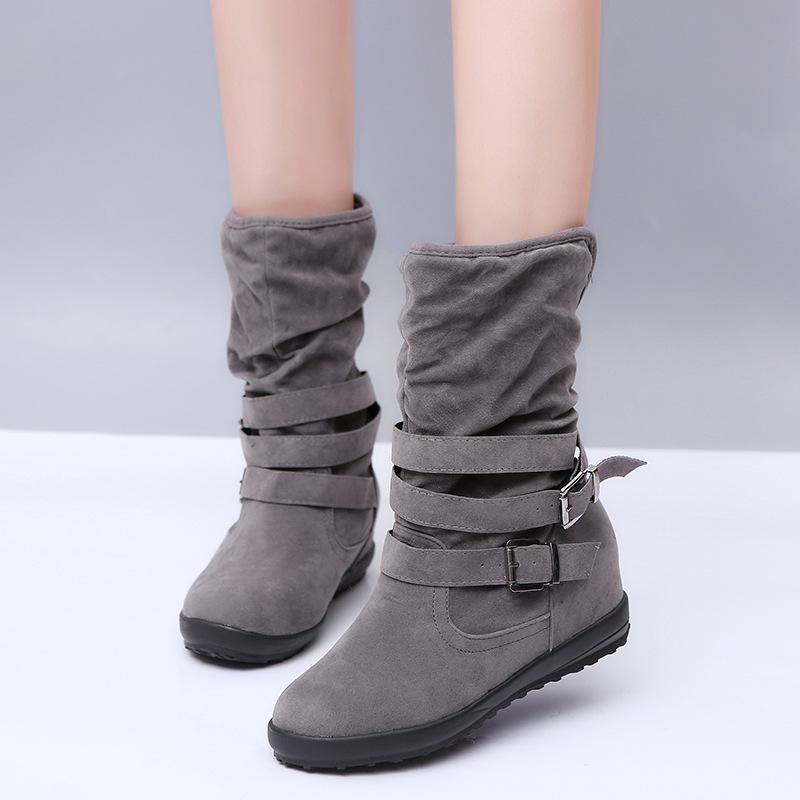 Winter warm plush ankle boots for woman - fashionshoeshouse