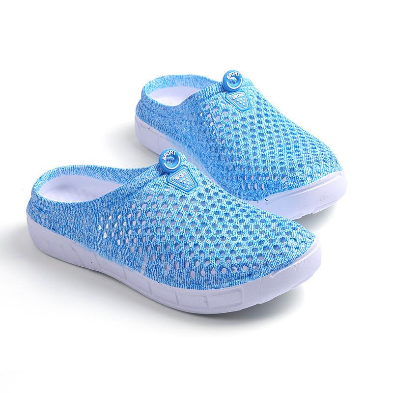 Women's hollow breathable backless water shoes antiskid beach sandals