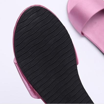 Women's flat silky indoor slides house slippers wedding slippers