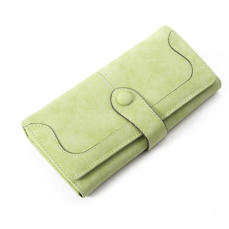 Many Departments Suede Long Wallet Lady Purse High Quality Female Wallets