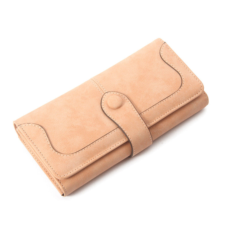 Many Departments Suede Long Wallet Lady Purse High Quality Female Wallets