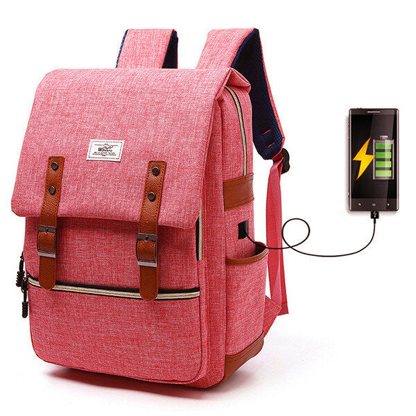 Backpack with USB Charging Port Lock Outdoor Backpack For Men And Women School Backpack Casual - fashionshoeshouse