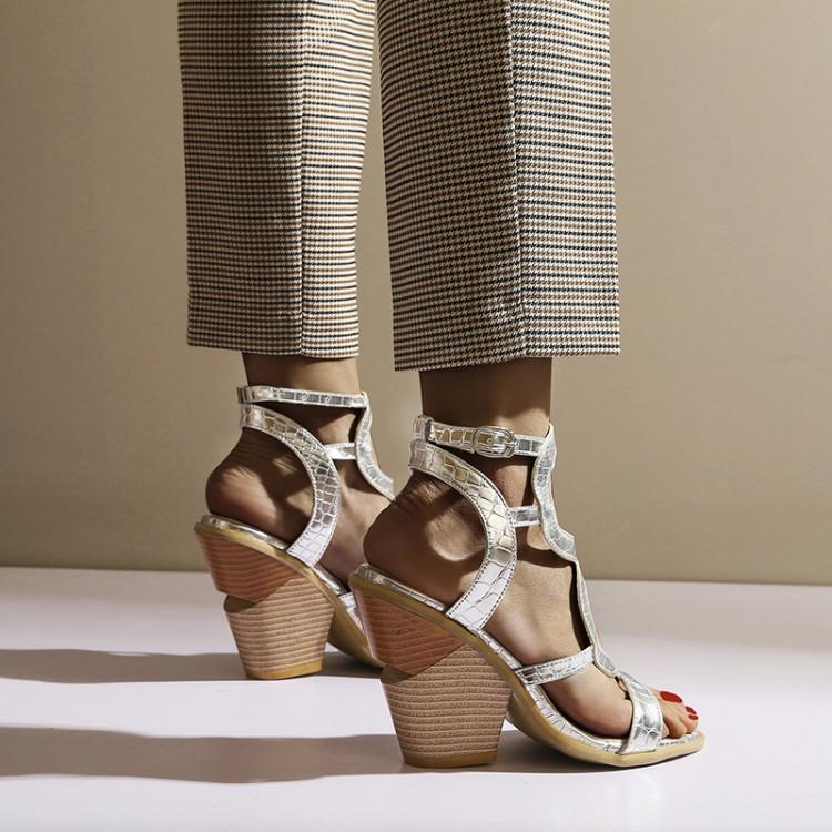 Women's summer open toe chunky gladiator sandals