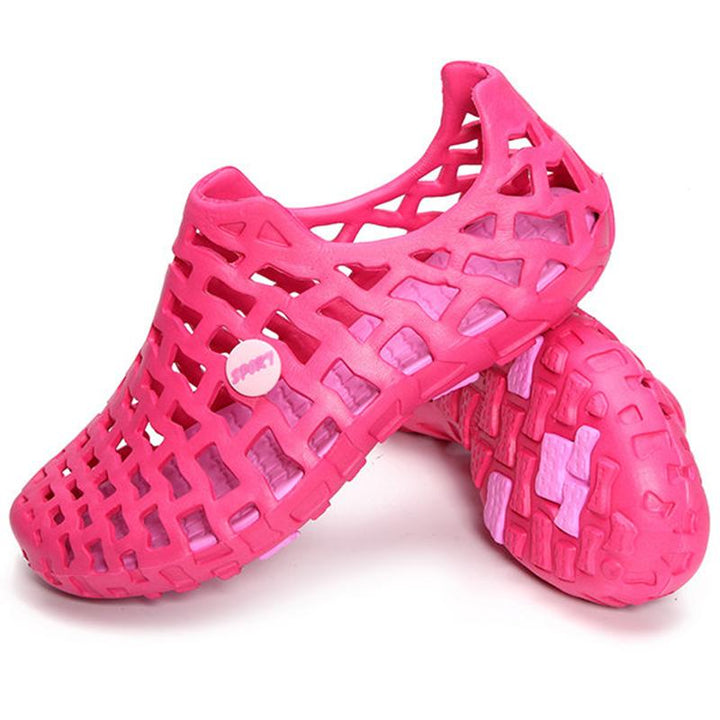 Breathable Hollow Out Pure Color Flat Casual Water Sandals For Beach - fashionshoeshouse