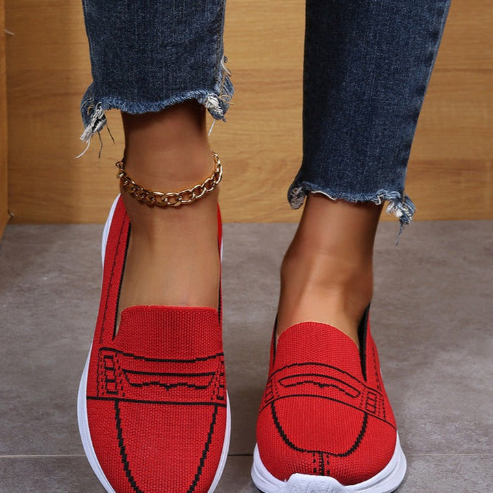 Comfort walking flyknit slip on shoes for women | lightweight shoes