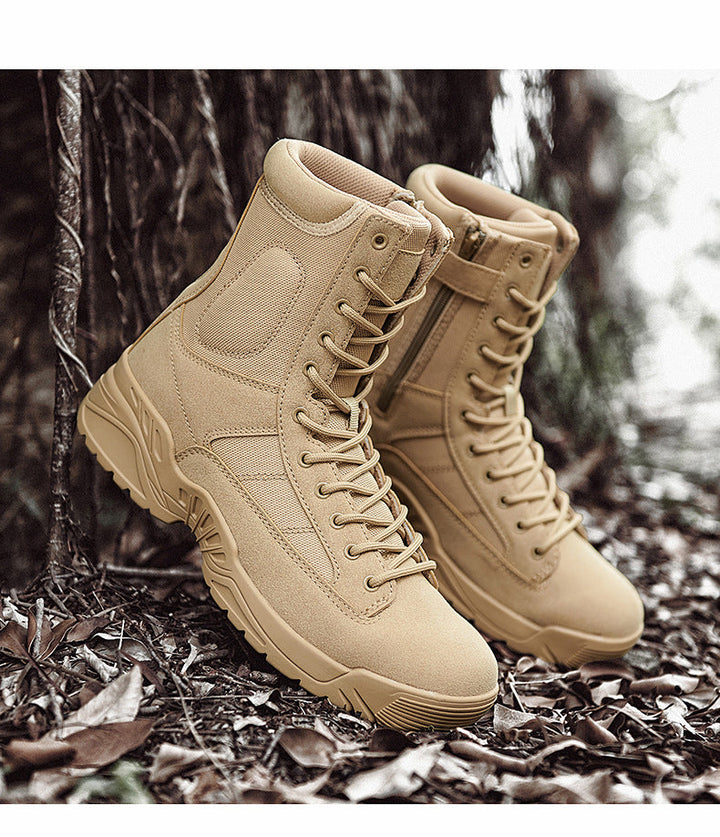 Men's high cut tactical boots Durable training shoes Outdoors combat boots