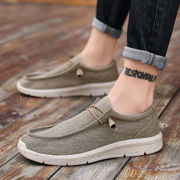Men's summer lightweight canvas loafers Daily slip on loafers