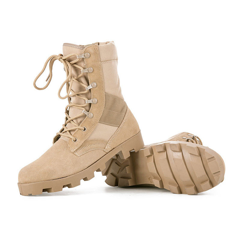 Men's anti-skid tactical boots Outdoors hiking boots high cut military boots training shoes