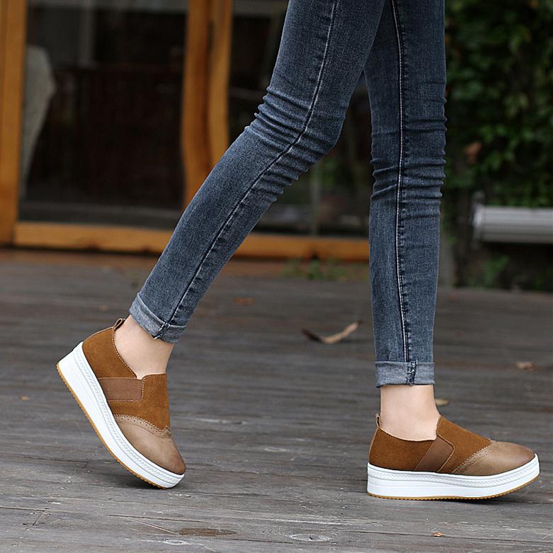 Women's slip on platform canvas shoes for all seaons