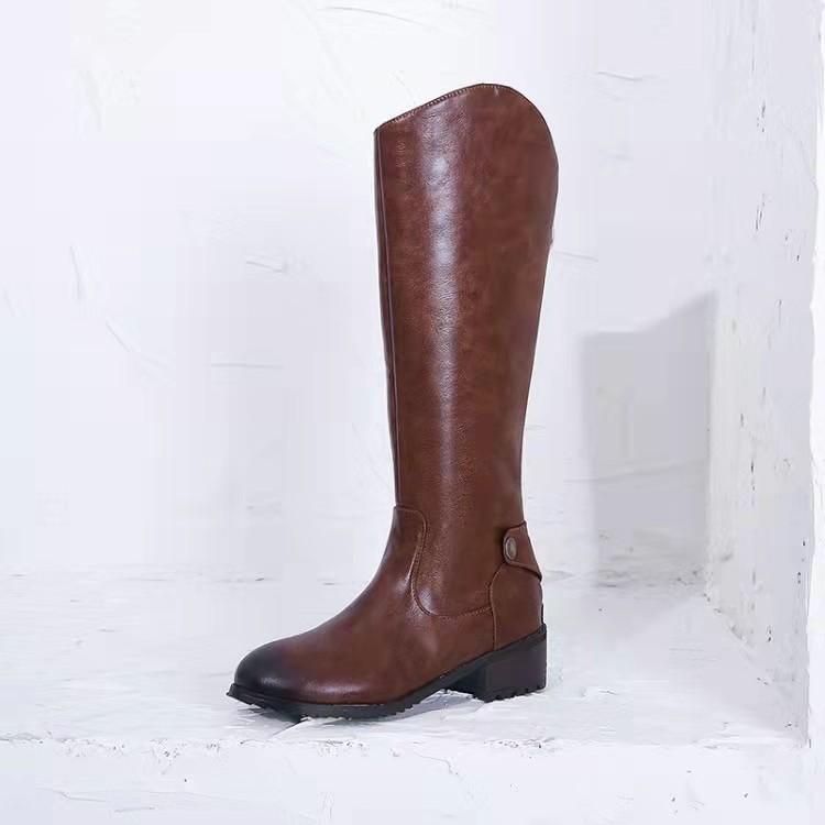 Square heel riding boots | Slim fit tall knight boots