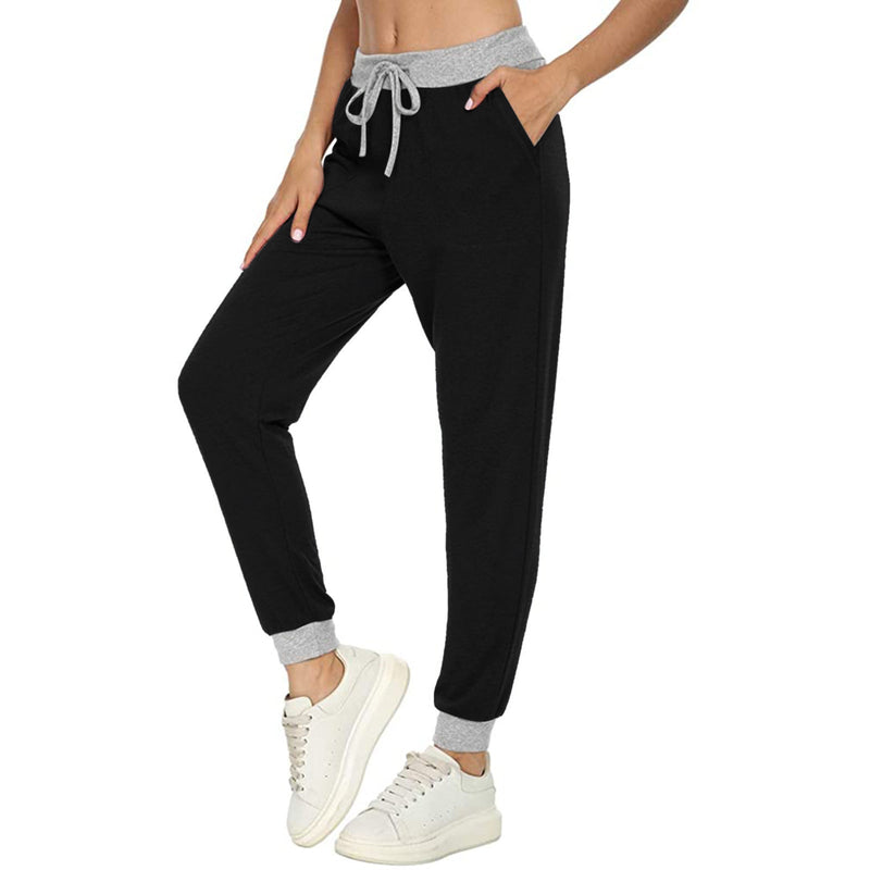 Women's drawstring elastic waistband sweatpants casual lounge pants with pockets