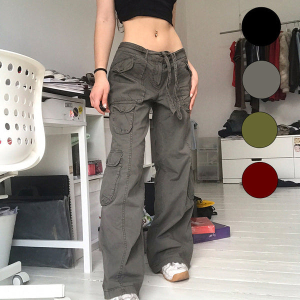 Women's vintage low waisted cargo jeans