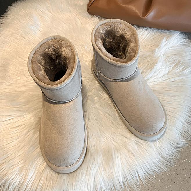 Women's thick plush lined warm snow booties