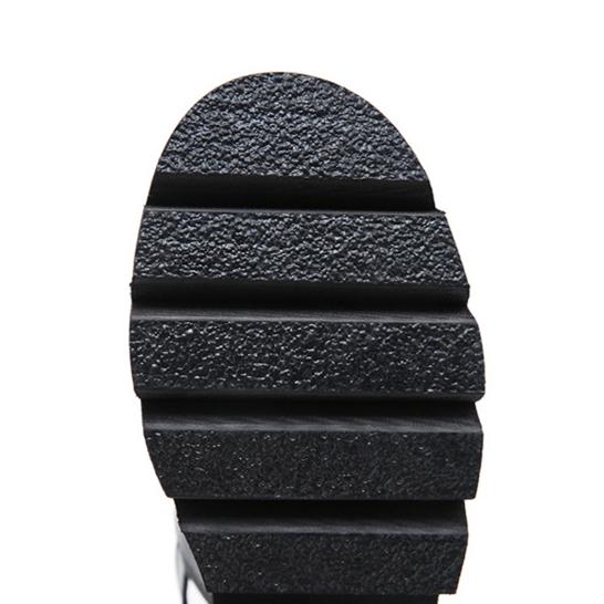 Women's black chunky thick platform peep toe steampunk sandals