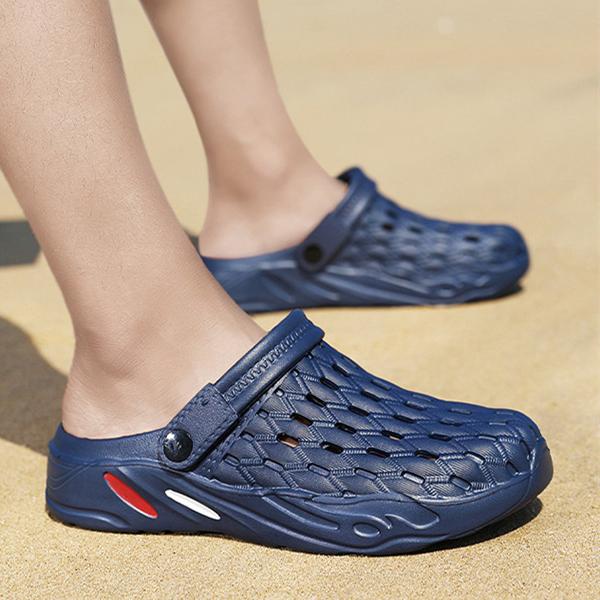 Men's hollow breathable closed toe beach sandals