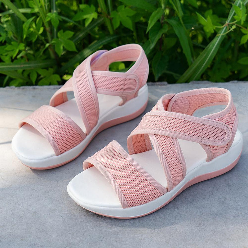 Women's summer mesh velcro sport sandals outdoor beach water shoes