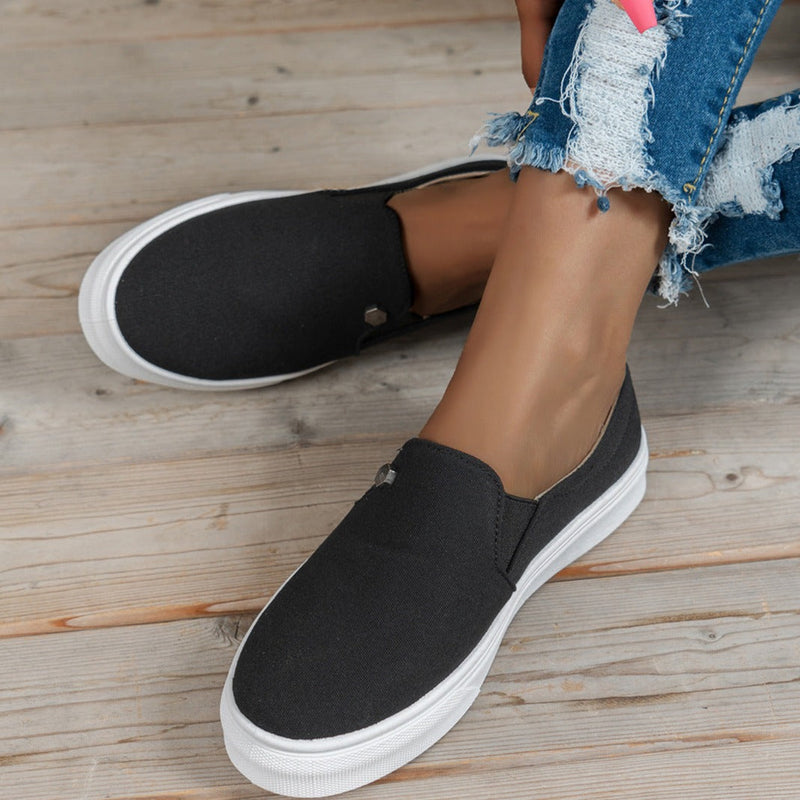 Women's slip on platform sneakers summer casual platform shoes