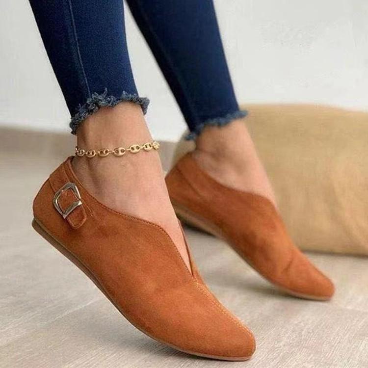 Women's v cut comfortable flat booties spring summer casual shoes