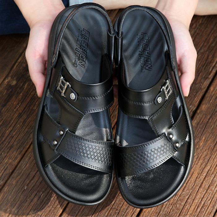 Men's peep toe slingback sandals sasual slip on summer shoes
