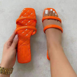 Women's 2 straps open toe slide sandals