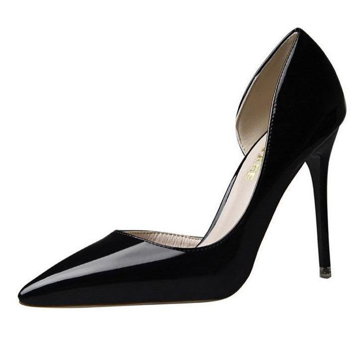 Women's solid high heels pointed closed toe stilettos